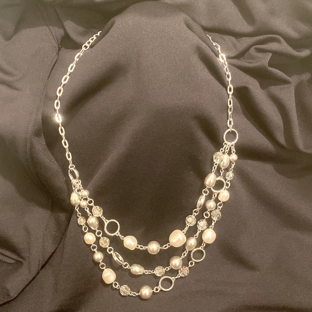Touchstone Crystal three strand necklace